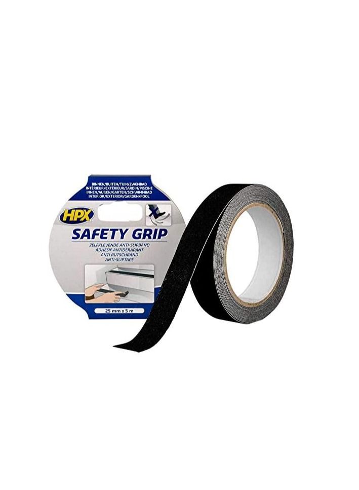 HPX Anti slip Safety Grip Tape Black 25mmX18m SB2518 - Image 1