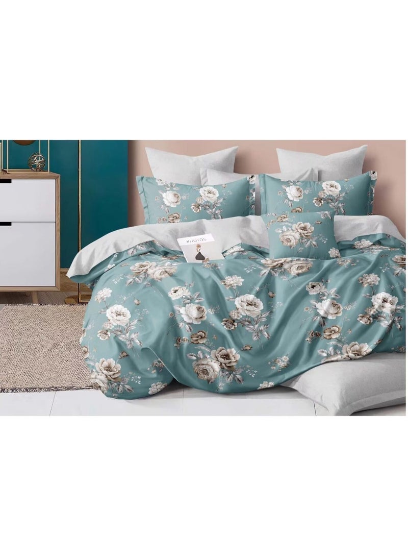 Upgrade Duvet Cover King Size Bedsheet Set, crafted from 100% pure cotton for ultimate comfort and breathability.