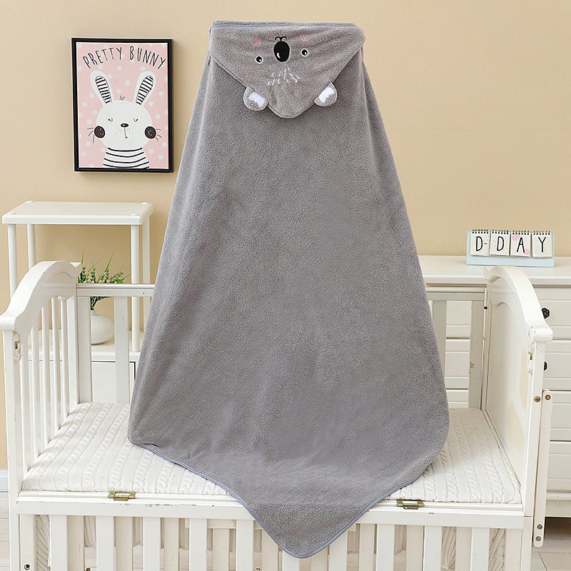 Coral Fleece Children'S Quilt Cloak Bath Towel Newborn Bath Wrap Square Baby Wrap Straight Hair Factory - Image 5