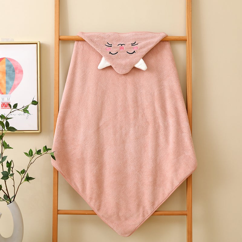 Coral Fleece Children'S Quilt Cloak Bath Towel Newborn Bath Wrap Square Baby Wrap Straight Hair Factory - Image 1