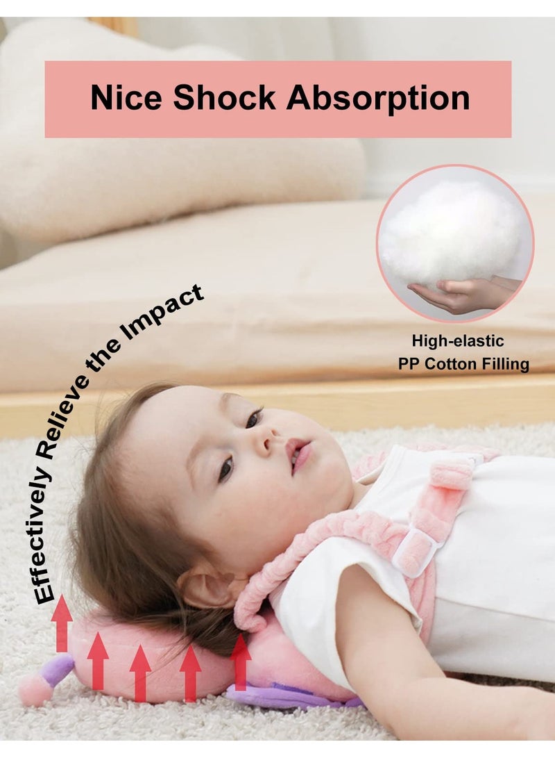 Toddler Baby Protection Backpack Cushion Wear, Adjustable Toddler Baby Walking Head Protection Safety Pads, Prevent Injured, Suitable age 6-24 Months (Pink erfly) - Image 3