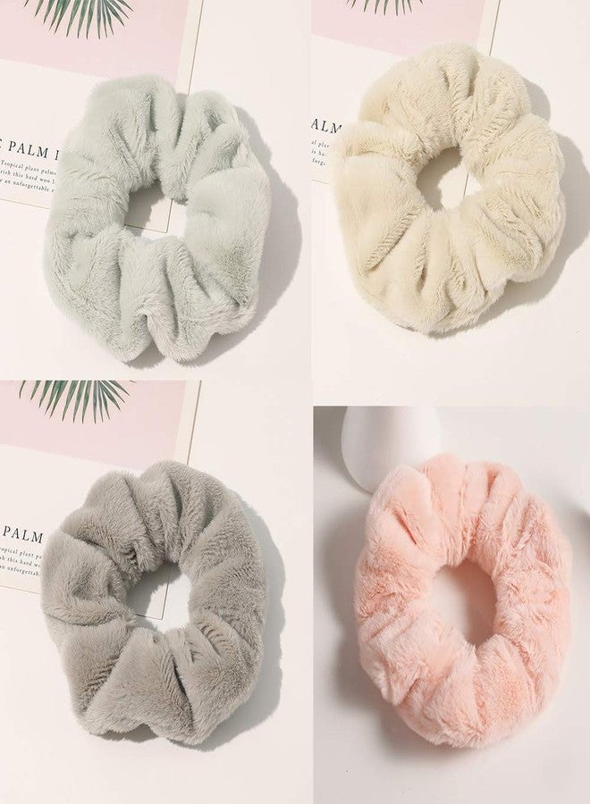 DINPREY 8 Pcs Leopard Towel Scrunchies for hair Drying with Tie dye and stripe Soft Microfiber Hair Scrunchies Thick Fuzzy Scrunchy Frizz Free Hair Bobbles Ropes Traceless Ponytail Holder Hair Ties - Image 2