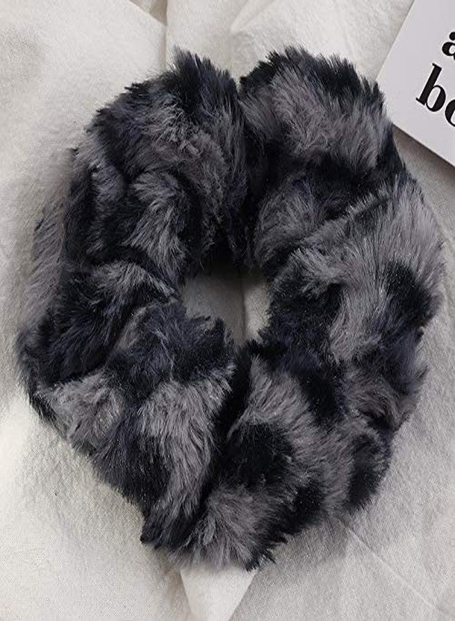 DINPREY 8 Pcs Leopard Towel Scrunchies for hair Drying with Tie dye and stripe Soft Microfiber Hair Scrunchies Thick Fuzzy Scrunchy Frizz Free Hair Bobbles Ropes Traceless Ponytail Holder Hair Ties - Image 4