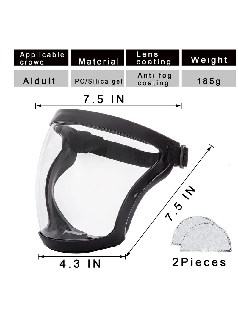Super Protective Face Shield, Transparent Anti-Fog Full Face Safety Shield, Unisex All-Inclusive Face Protection with Detachable Filter, Reusable Eye, Nose, Mouth Protection  - Image 5