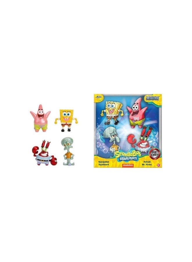 JADA Metalfigs Spongebob Squarepants Die-Cast Figures 4-Pack - Image 1