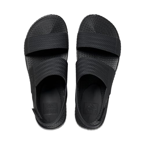 Reef Water Vista Womens Platform Sandal, Water Friendly, Adjustable Strap, Black, 7 - Image 4