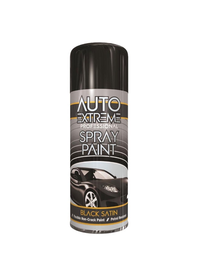 Auto Extreme Professional Satin Black Spray Paint 400ml - Specially Formulated To Provide A Smooth, High-Gloss Finish With Professional-Quality Results.