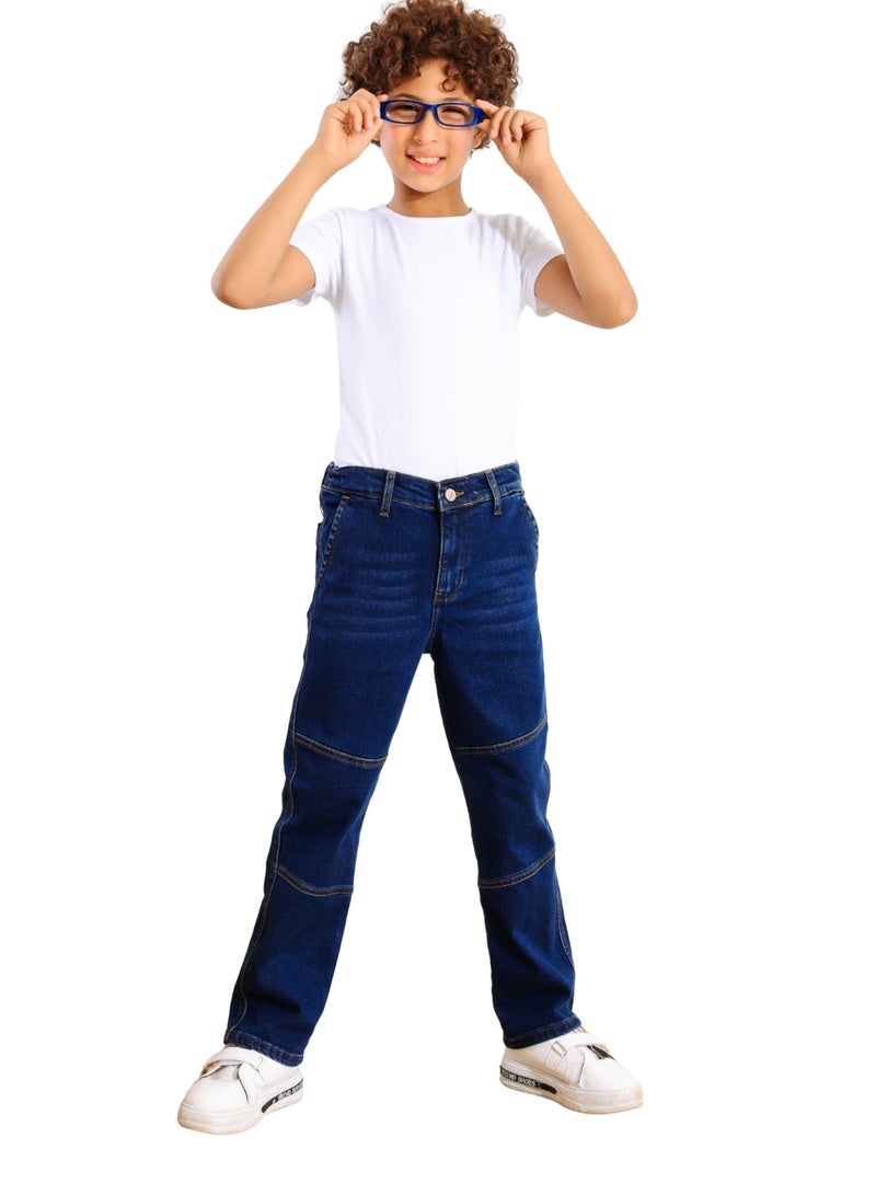 JBS DENIM Boys' navy blue street style jeans - Image 1