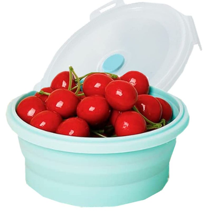 trrcylp 3Pack Collapsible Silicone Food Storage Containers with Lid 40OZ Foldable Lunch Bowl for Microwave Freezer Dishwasher Safe 800ml - Image 5