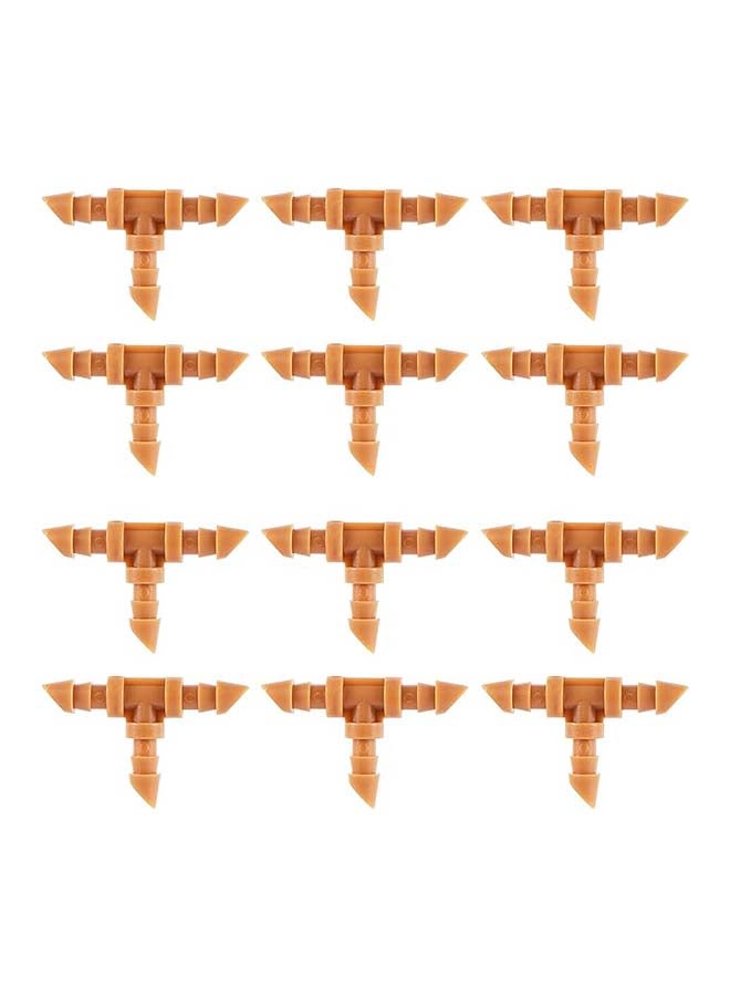 100pcs1/4 Irrigation 3-Way Fitting,  Connector with Barb, Universal Fitting for drip Irrigation Hose, Lawn, Garden Sprinkler Irrigation System