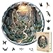 Jollitot Wooden Puzzles Adults 3D Cave Forest Puzzle 300 Pieces Unique Animal Shaped Wood Challenging Jigsaw Puzzles Gifts for Adults 134x133in - Image 2