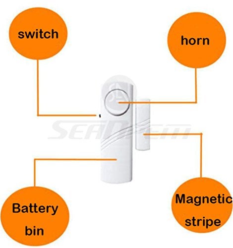 Price Xes Home Security Alarm System DIY Kit - Magnetic Sensor - Guardian Protector - Window Glass Vibration Security Burglar Alarm for Homes, Cars, Sheds, Caravans, Motorhomes - Price Xes (Set of 10) - Image 4