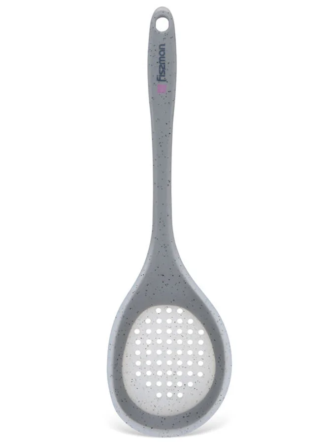 Fissman Slotted Spoon Mauris Grey 34cm Nylon And Silicone