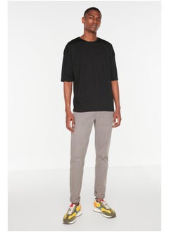 trendyol Black Basic Crew Neck Oversize/Wide Fit Short Sleeve T-Shirt TMNSS21TS0811  - Image 3
