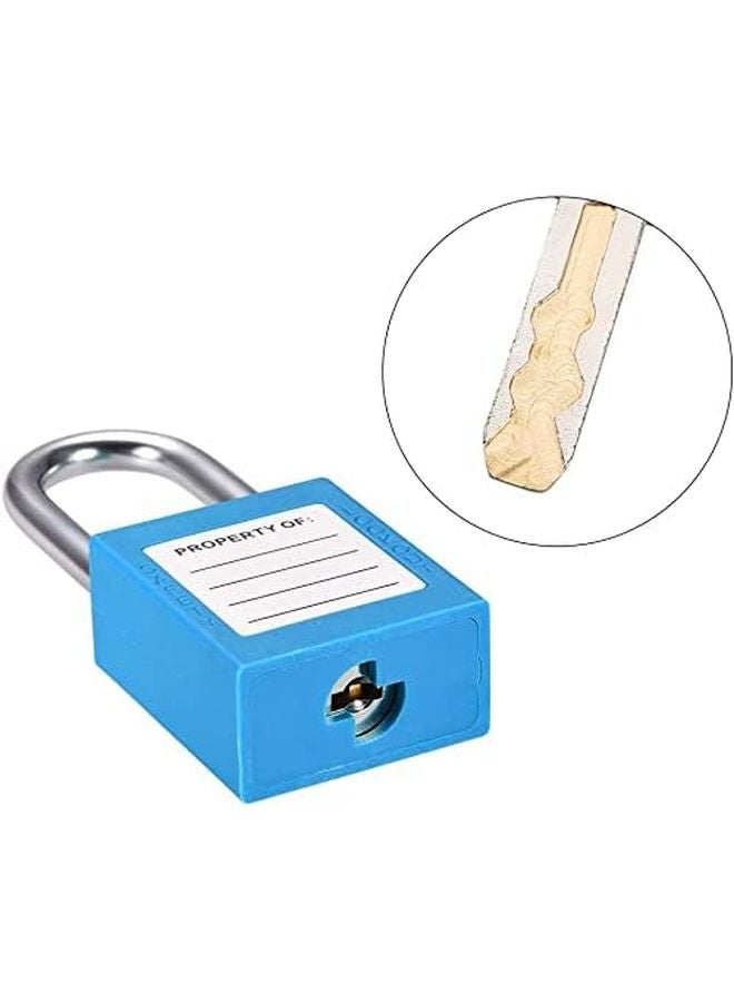Blue Lockout Tagout Safety Padlock 2Pcs Steel Shackle Keyed Alike - Image 4