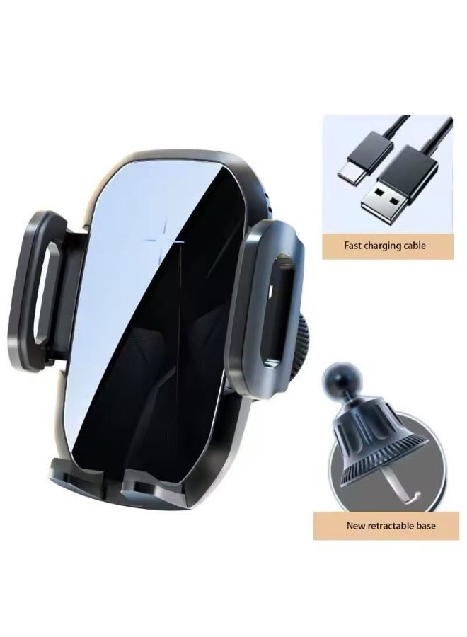 General smart 15W wireless fast charging car bracket suitable for Apple Android mobile phone car bracket charger - Image 5