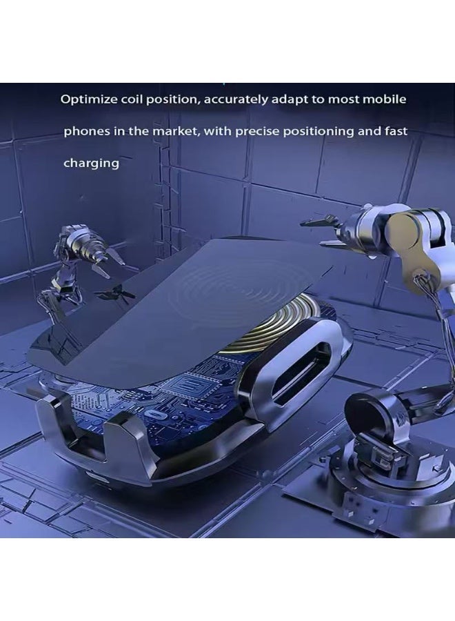 General smart 15W wireless fast charging car bracket suitable for Apple Android mobile phone car bracket charger - Image 2