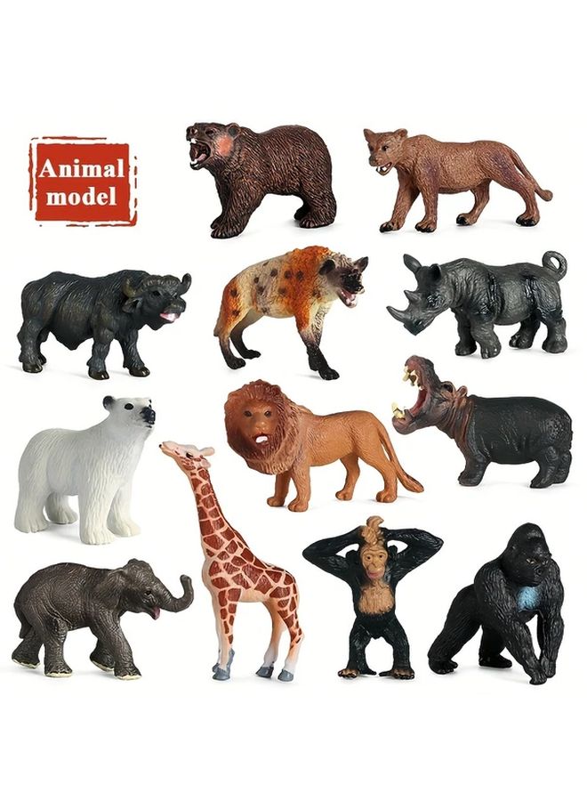 Medium Wildlife Set 12 Durable PVC Animal Figures For Education Party Gifts - Image 4