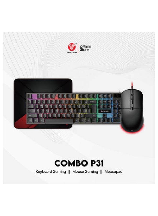 فانتيك لوحة مفاتيح وماوس P31 Combo Hero 3×1 للألعاب مع لوحة ماوس - Image 2