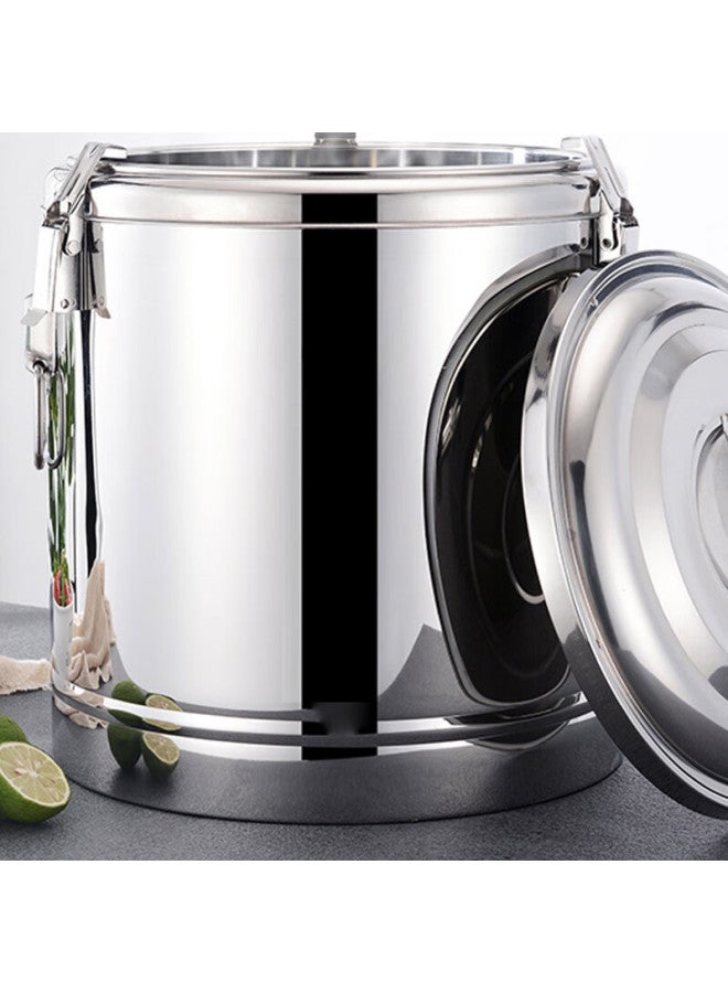 All-round Quanshi Stainless Steel Insulated Barrel 20l With Faucet Commercial Milk Tea Barrel Soup Barrel Rice Barrel Sealed Barrel Construction Site Tea Water Meal Barrel - Image 4