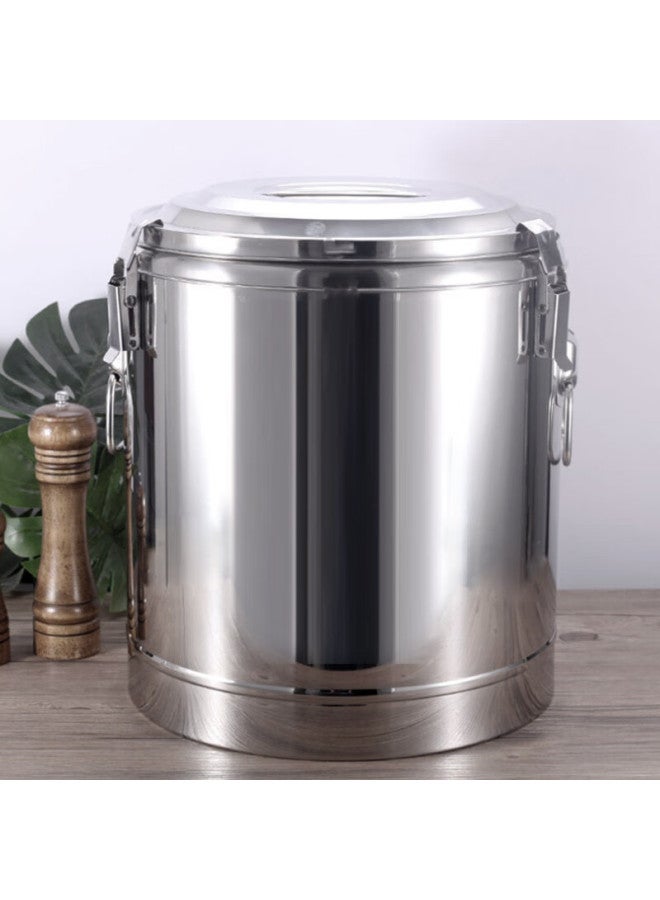 All-round Quanshi Stainless Steel Insulated Barrel 20l With Faucet Commercial Milk Tea Barrel Soup Barrel Rice Barrel Sealed Barrel Construction Site Tea Water Meal Barrel - Image 2