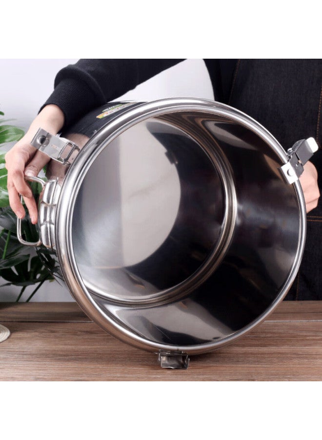 All-round Quanshi Stainless Steel Insulated Barrel 20l With Faucet Commercial Milk Tea Barrel Soup Barrel Rice Barrel Sealed Barrel Construction Site Tea Water Meal Barrel - Image 3