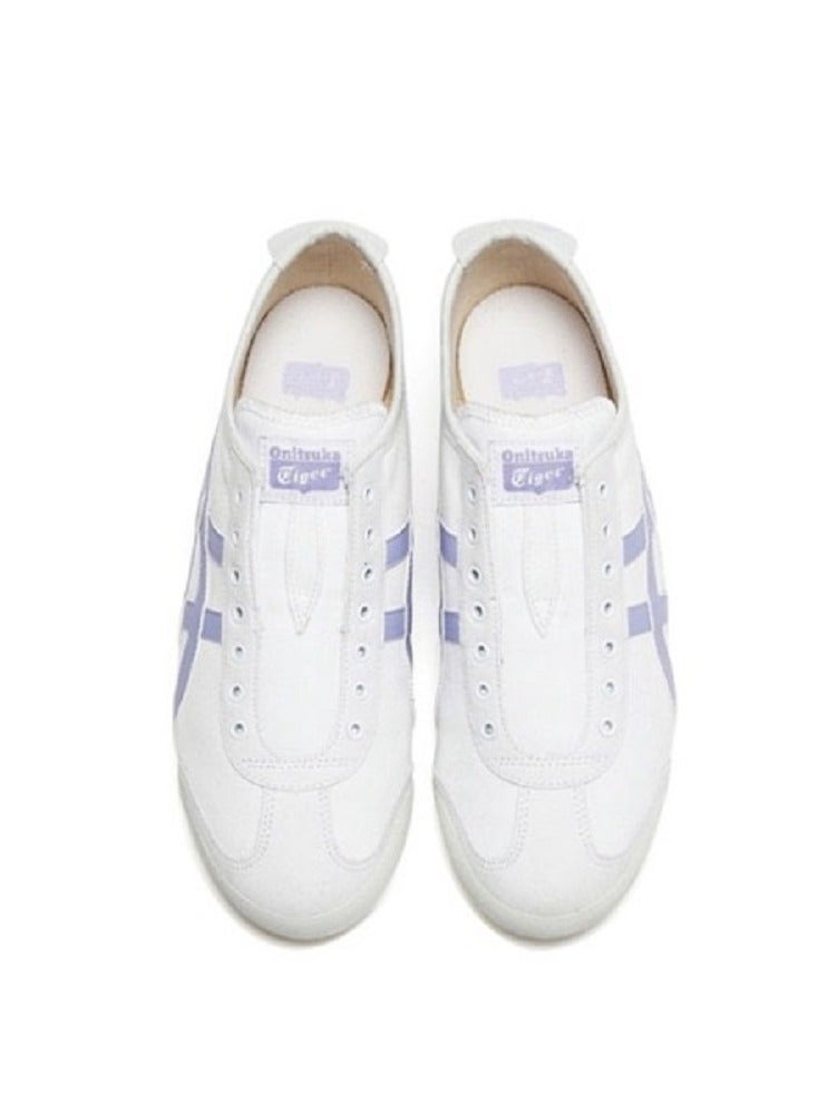 Onitsuka Tiger MEXICO 66 Slip-On Canvas Women Athlesiure Casual Shoes White/Purple - Image 4