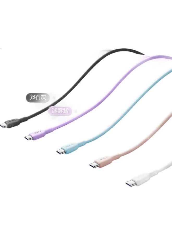 Bull C-C Male To Male Fast Charging Data Cable, Ctoc 3A//60W Max/1M/Compatible With Iphone 15/Huawei/Xiaomi/Tablets/Laptops, Pebble Gray - Image 3