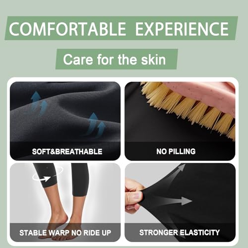 NEW YOUNG 3 Pack Capri Leggings for Women with Pockets-High Waisted Tummy Control Workout Gym Yoga Pants - Image 2