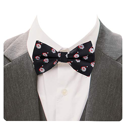 GUSLESON 4PCS Men's Christmas Bow tie Festival Theme Bowties Pre-Tied Neckwear Snow Tree Pattern (0529-4P3) - Image 5