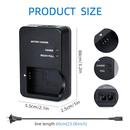 KWTOUL شاحن بطارية KWTOUL CB-2LH NB-13L متوافق مع كاميرا كانون باور شوت G7 X مارك II، G5 X، G7 X، G9 X، G9 X مارك II، SX620 HS، SX720 HS، SX730 HS - Image 3