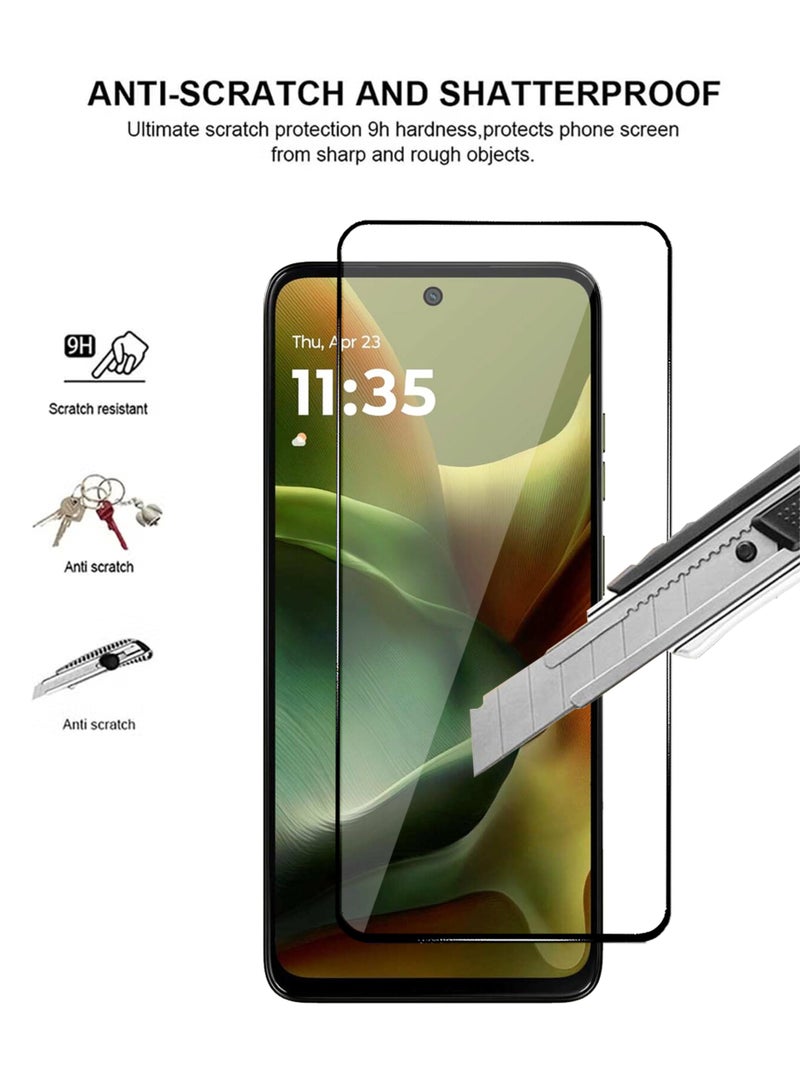 Motorola Moto G15 Screen Protector 2 Pack - Premium Full Screen Tempered Glass For Motorola Moto G15, High Transparency, Delicate Touch, Anti-Explosion, Smooth Arc Edges, Easy Installation - Image 2