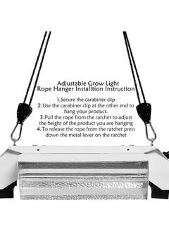 Apol 8 Pairs 1/8" Heavy Duty Ratchet Hangers, Adjustable Rope Hangers, Grow Light Rope Hangers for Grow Plant Fan Filter Light Room Equipment, 150 LB Capacity per Pair  - Image 5