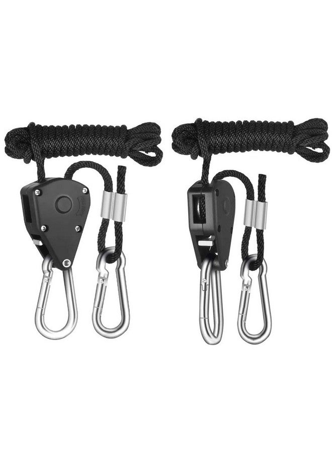 Apol 8 Pairs 1/8" Heavy Duty Ratchet Hangers, Adjustable Rope Hangers, Grow Light Rope Hangers for Grow Plant Fan Filter Light Room Equipment, 150 LB Capacity per Pair  - Image 4