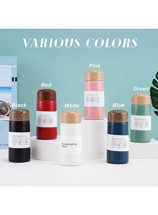 White thermal mug with a wooden lid, 150 ml - Image 3