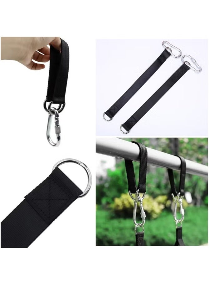 ZNARO 2 Pieces Tree Swing Straps Hanging Kit, 50cm Heavy Duty 400lbs Straps with Safer Lock Carabiner Clips for Hammock, Punching Bag, Swings, Chairs, Gym Bars and Outdoor Use - Image 4