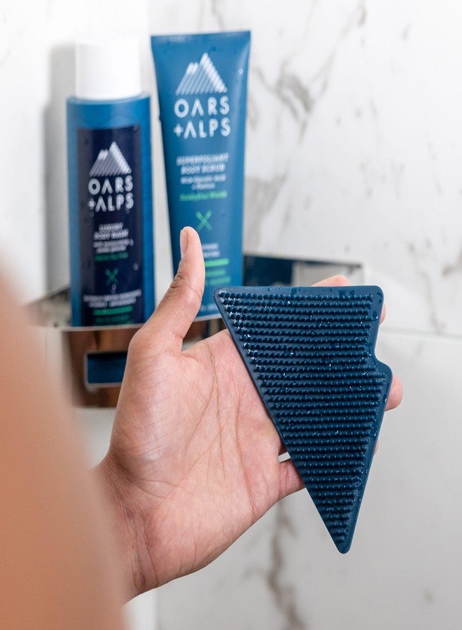 Oars + Alps Silicone Body Scrubber, Exfoliating Body Scrubber, Gently Exfoliate and Cleanse Skin, Non-Slip Handle Cleansing Brush, Sensitive Skin Friendly, 1ct - Image 2