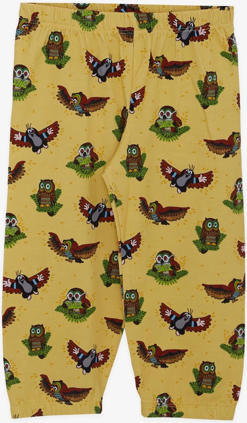 Breeze Girls & Boys Boy Pajama Set, Cute Owl Patterned, Age 1-4, Yellow