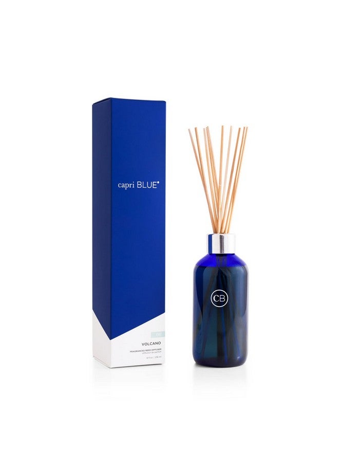 Capri Blue Reed Oil Diffuser - Volcano - Comes With Diffuser Sticks, Oil, And Glass Bottle - Aromatherapy Diffuser - 8 Fl Oz - Navy Blue  - Image 1