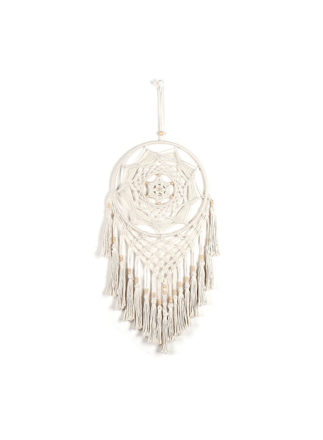 Beige Dream 40CM Concentric Goose Feather Dreamcatcher Home Wall Decoration Wedding Dress Up DIY Material - Image 4
