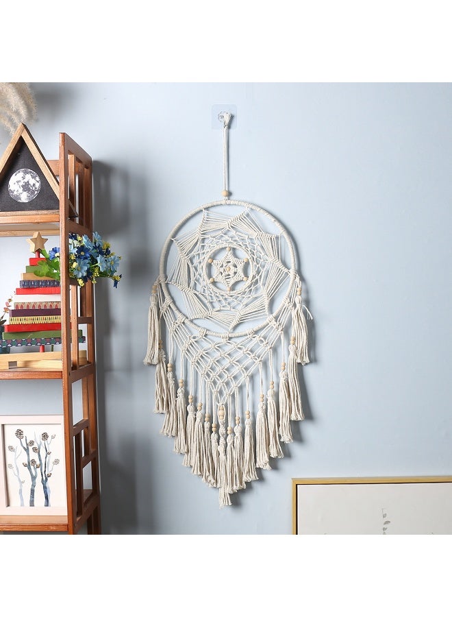 Beige Dream 40CM Concentric Goose Feather Dreamcatcher Home Wall Decoration Wedding Dress Up DIY Material - Image 3