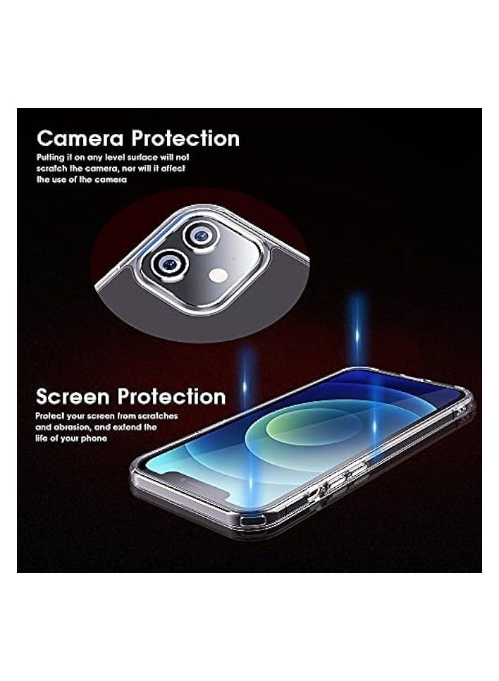 إكس ليفيل حافظة آيفون 12، حافظة آيفون 12 برو، غطاء نحيف شفاف مع ظهر صلب من البولي كربونات وممتص للصدمات، غطاء حماية من الدرجة العسكرية مضاد للأصفرار، متوافق مع آيفون 12/آيفون 12 برو 6.1 بوصة - Image 3