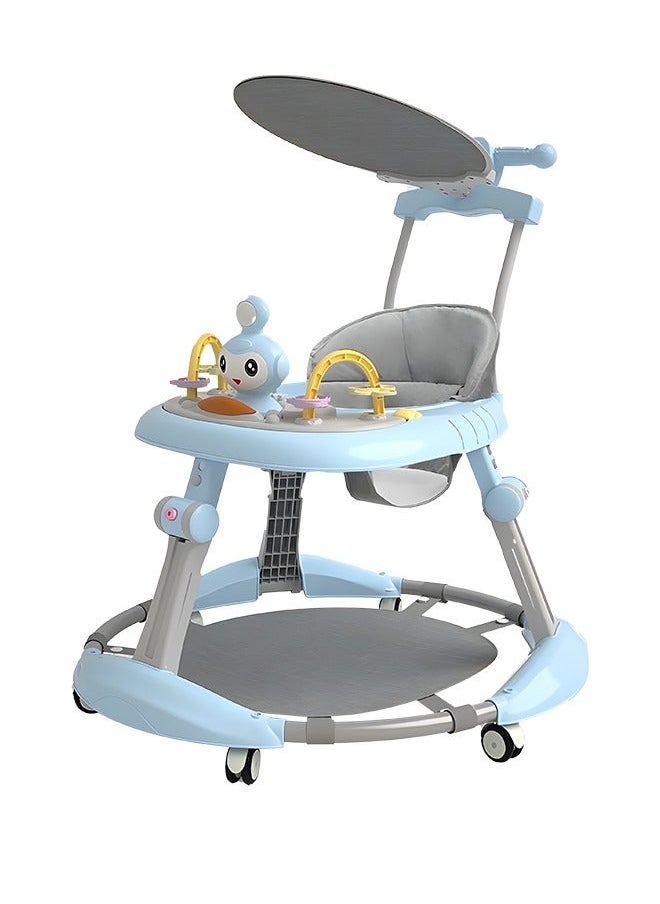 Gonice Multifunctional Baby Walker with Awning Round Kids Walker with Adjustable Height Toddler Walker with Toys  - Image 2