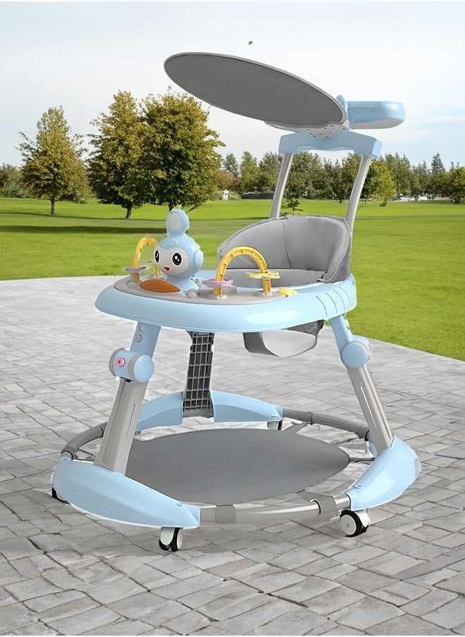 Gonice Multifunctional Baby Walker with Awning Round Kids Walker with Adjustable Height Toddler Walker with Toys  - Image 3