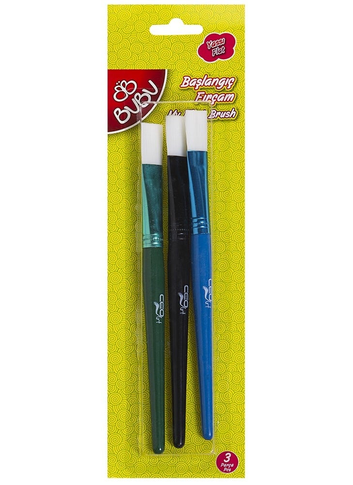 Bu-Bu Starter Brush Flat 3 Pieces BUBU-FR0002 