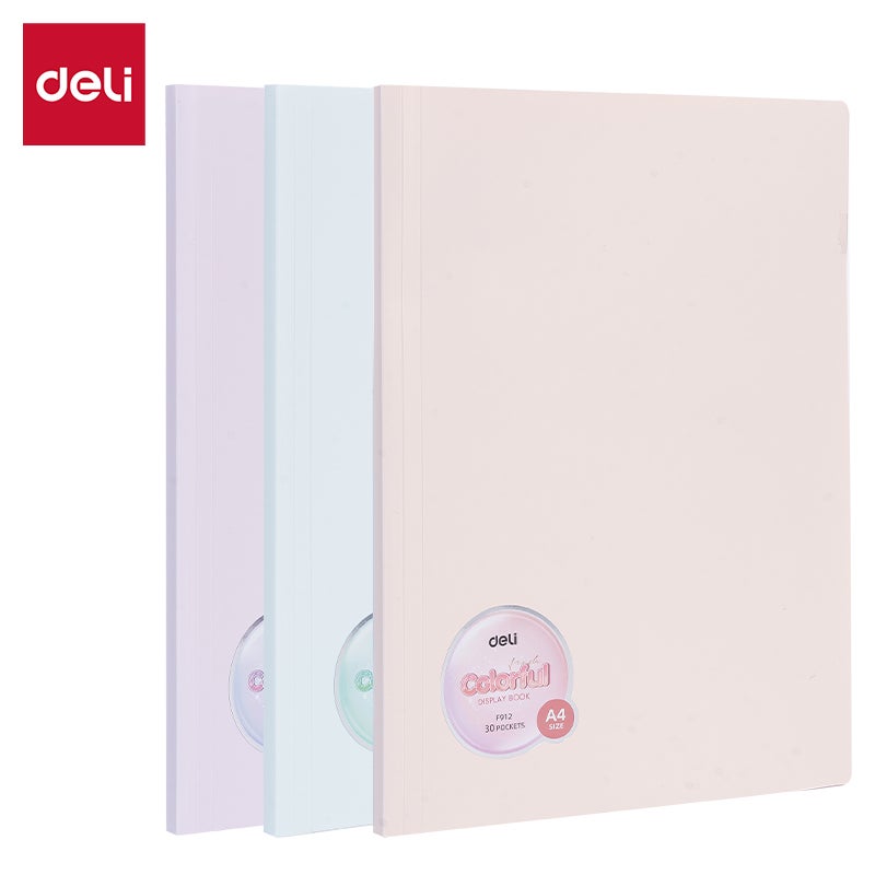 Deli EF912 Display Book, A4-30P, Assorted - Image 1