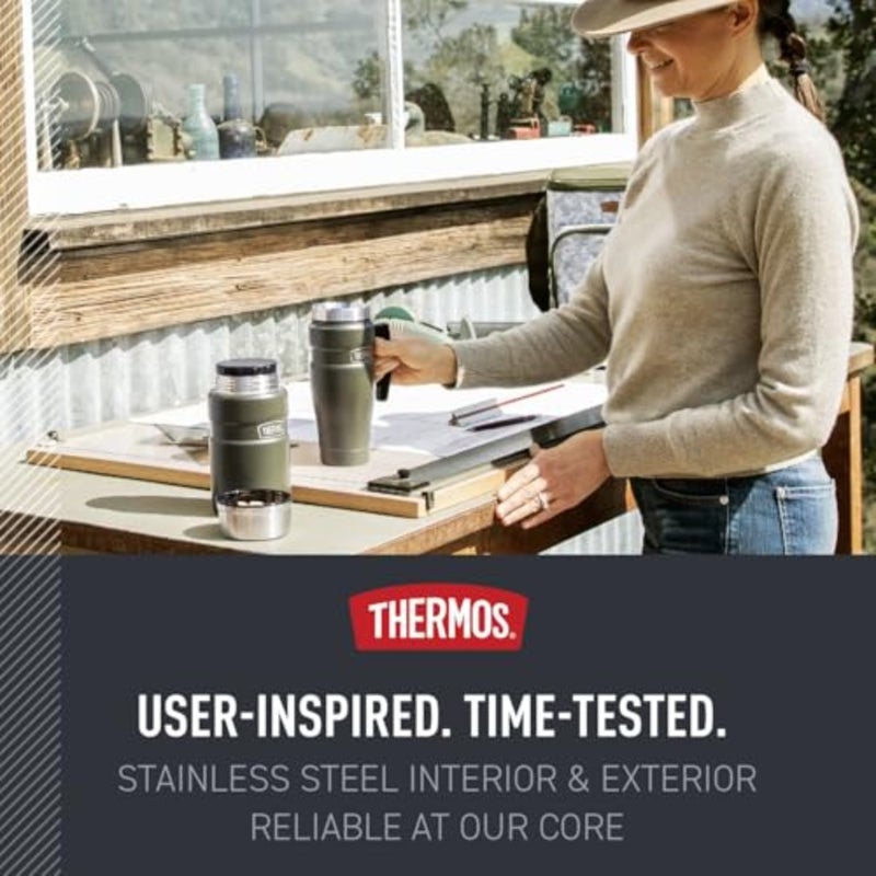 Stainless King Vacuum-Insulated Travel Mug, 16 oz, Vacuum-Insulated Travel Mug with Handle for Hot and Cold Drinks, Coffee Mug with Lid for Commuting - Image 5