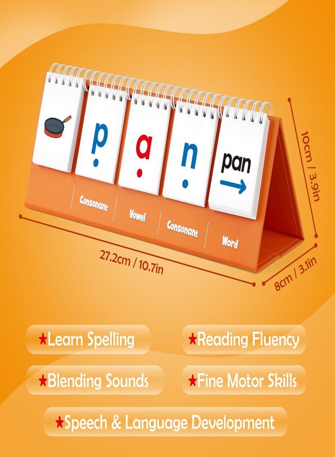 Aizweb CVC Word Games,Phonics Games Flash Card for Preschool Kindergarten Classroom,Learn to Read,Reading Manipulative Spelling Educational Toy Learning Activity Speech Therapy Teacher School Supplies - Image 4
