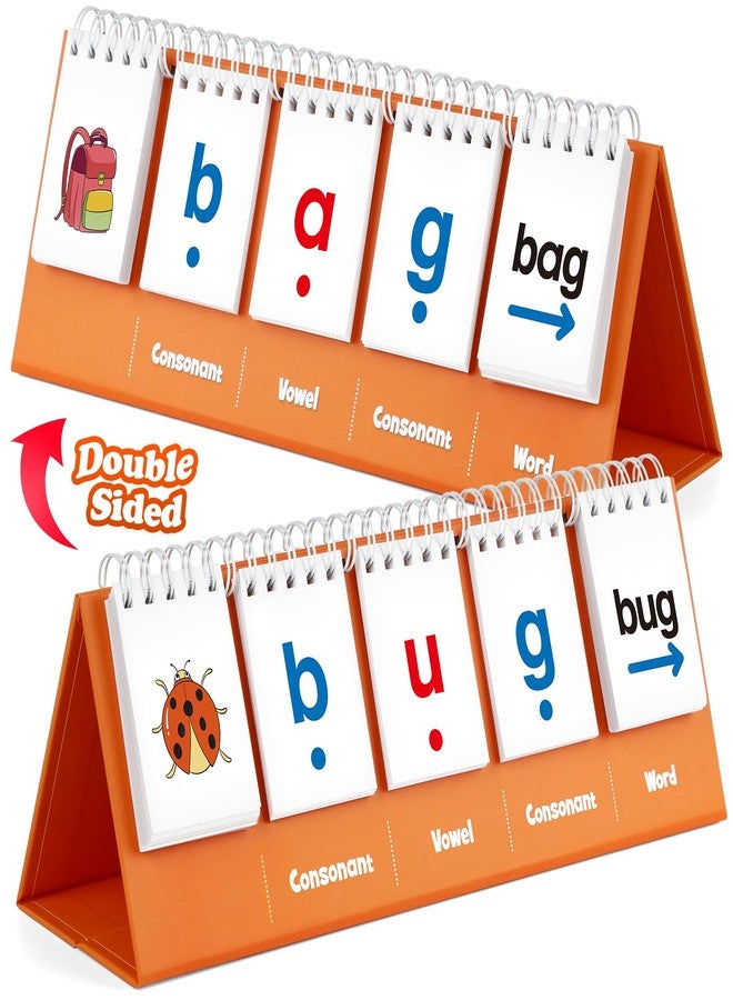 Aizweb CVC Word Games,Phonics Games Flash Card for Preschool Kindergarten Classroom,Learn to Read,Reading Manipulative Spelling Educational Toy Learning Activity Speech Therapy Teacher School Supplies - Image 1