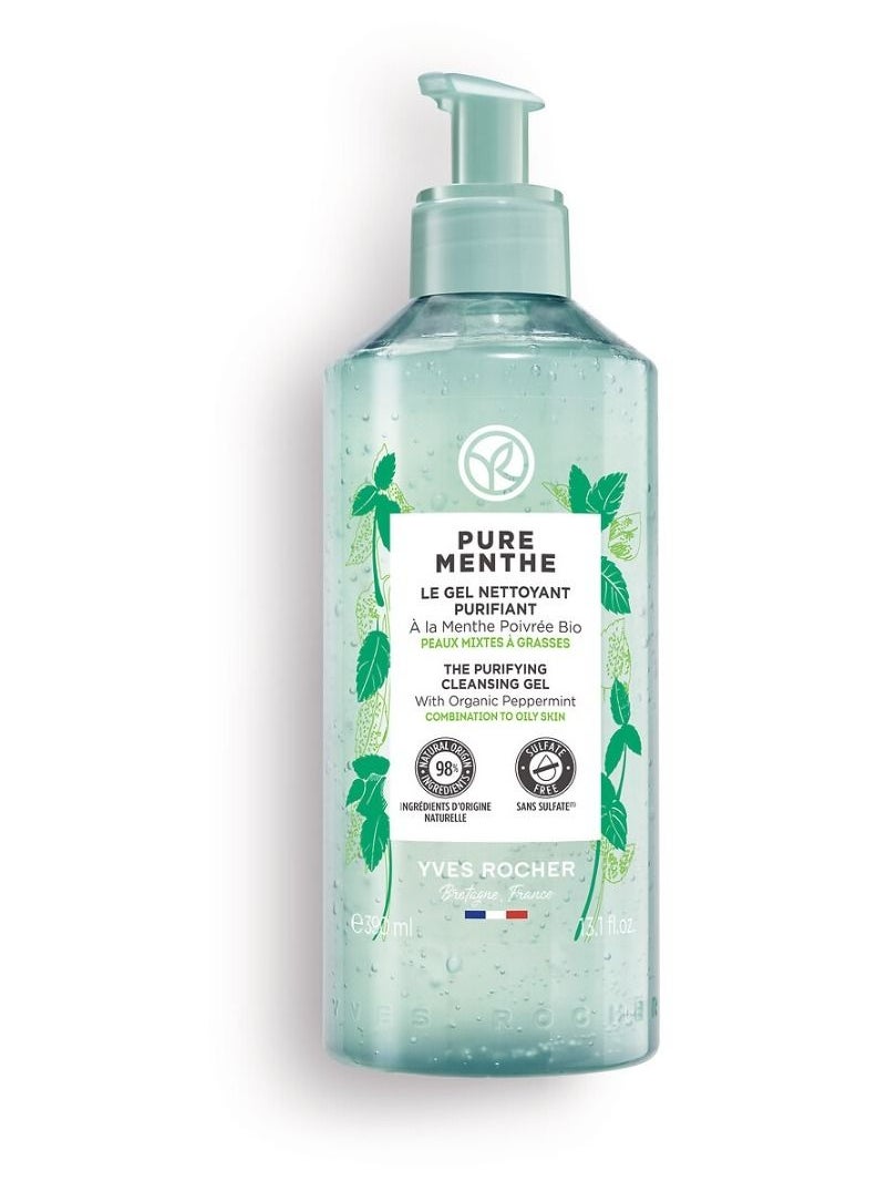 Yves Rocher PURE MENTHE THE PURIFYING CLEANSING GEL PUMP 390ML  - Image 2